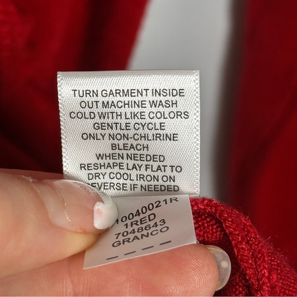 One World Red Ruffle Front Longline Tunic Dress Festive Romantic Style L - Picture 7 of 9